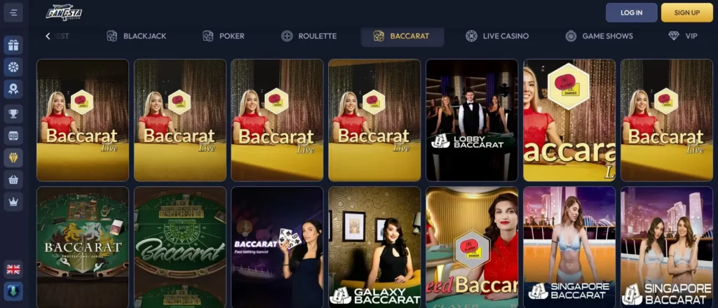 Live Baccarat en Andere Tafelspellen